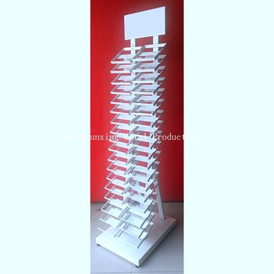2050mm Wysokość 320 * 480 mm Przykładowy stojak wystawowy, szklane stojaki ekspozycyjne z białym