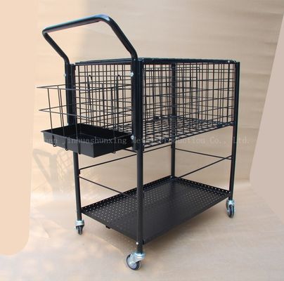 Stojak do przechowywania sprzętu sportowego o wysokości 800 mm i szerokości 370 mm Ballport 325 Wózek do tenisa z piłką, kolor czarny