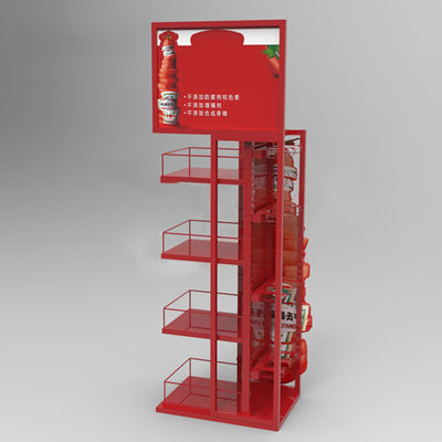 Fashoinable Red Color Supermarket Soda Beer Stojak na napoje
