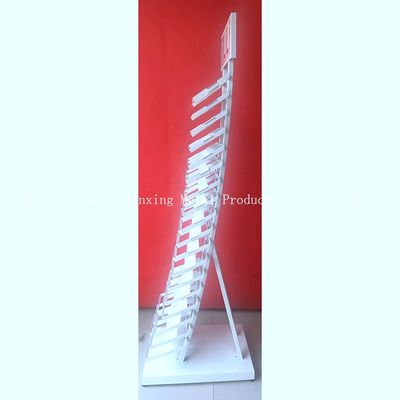 2050mm Wysokość 320 * 480 mm Przykładowy stojak wystawowy, szklane stojaki ekspozycyjne z białym