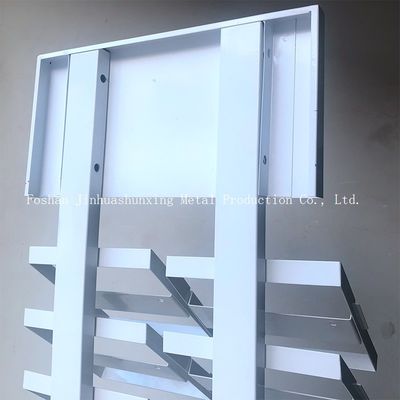 2050mm Wysokość 320 * 480 mm Przykładowy stojak wystawowy, szklane stojaki ekspozycyjne z białym