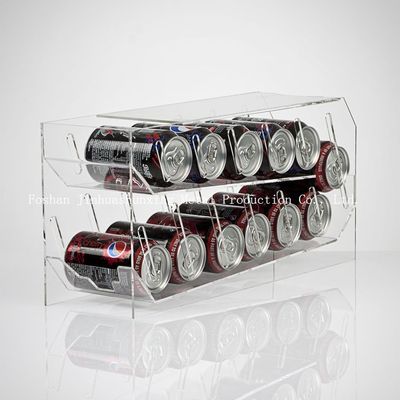 Przenośny certyfikat TUV na dwie opony Przezroczysty akrylowy pojemnik do przechowywania napojów (Plastikowy stojak do przechowywania spiżarni w puszkach)