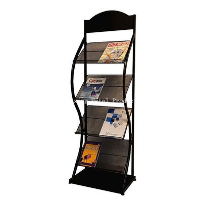 H1500mm L480mm cztery opony Metalowy magazynek, stojak na gazety do księgarni, reklama