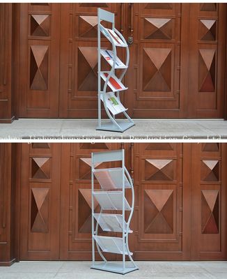 H1500mm L480mm cztery opony Metalowy magazynek, stojak na gazety do księgarni, reklama