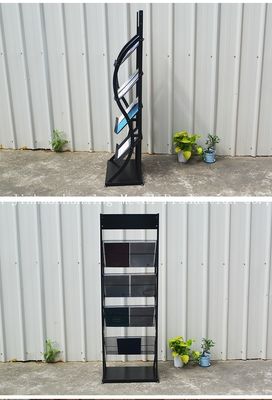 H1500mm L480mm cztery opony Metalowy magazynek, stojak na gazety do księgarni, reklama