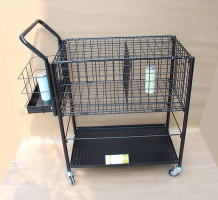 Stojak do przechowywania sprzętu sportowego o wysokości 800 mm i szerokości 370 mm Ballport 325 Wózek do tenisa z piłką, kolor czarny