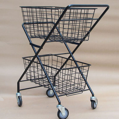 Dwie warstwy H950mm W600mm Stojak do przechowywania sprzętu sportowego, składany wózek na piłki tenisowe