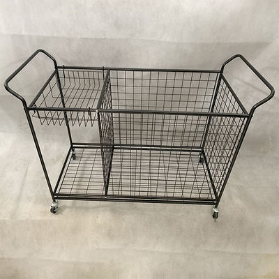 Zdejmowane metalowe stojaki do supermarketów w kolorze czarnym z kółkami