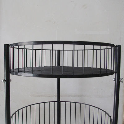 Metalowy czarny cylinder 497 mm Dia Stojak sklepowy o wysokości 1080 mm
