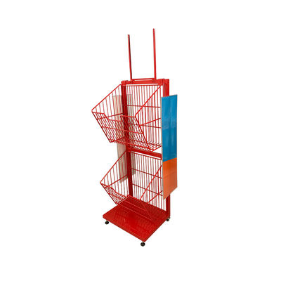 Mesh Wire Red Color 400mm Długość stojaków do supermarketów na ciastka Candy