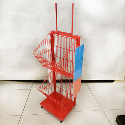 Mesh Wire Red Color 400mm Długość stojaków do supermarketów na ciastka Candy