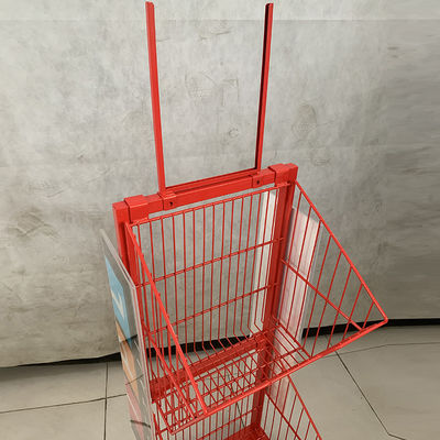 Mesh Wire Red Color 400mm Długość stojaków do supermarketów na ciastka Candy