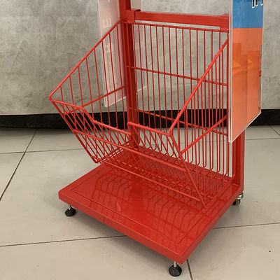 Mesh Wire Red Color 400mm Długość stojaków do supermarketów na ciastka Candy