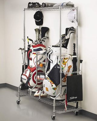 TUV Golf Equipment Organizer Rack Heavy Duty Steel Wire Shelf