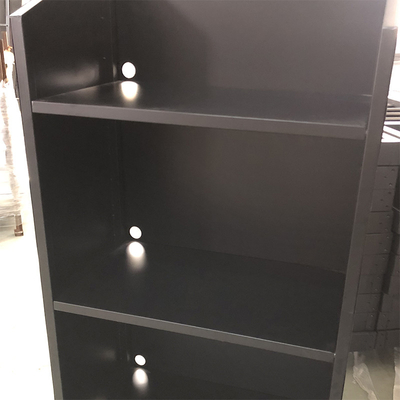 3 poziomy Czarny piec do gotowania Stojaki do supermarketów Aluminiowe regulowane półki