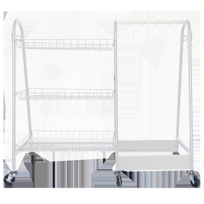 Metalowy stojak na piłki do garażu Rolling Organizer do przechowywania sprzętu sportowego z koszami