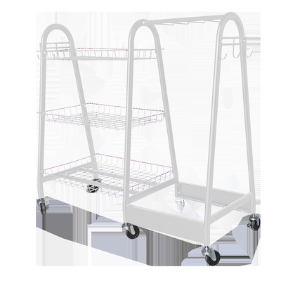 Metalowy stojak na piłki do garażu Rolling Organizer do przechowywania sprzętu sportowego z koszami